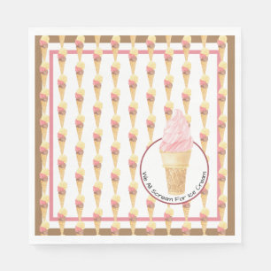 Servilleta de papel Todos gritamos por helado