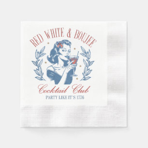 Servilleta De Papel Todos los blancos rojos y bujee americanos
