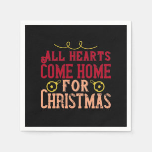 Servilleta De Papel Todos Los Corazones Llegan A Casa Para Navidades