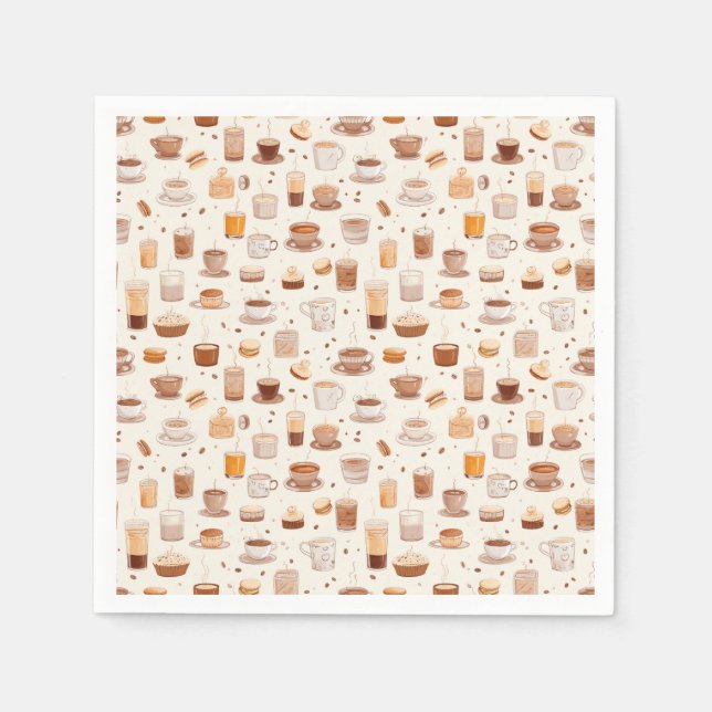 Servilleta De Papel Todos mis patrones de corte de café nº5 (Anverso)