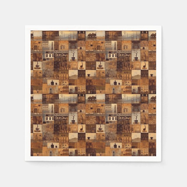 Servilleta De Papel Todos mis patrones de corte de café no4 (Anverso)