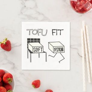 Servilleta De Papel Tofu Fit Funny Corriendo Tofu Tema soya