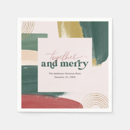 Servilleta De Papel Together & Merry | Servilletas modernas para fiest