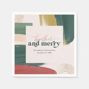 Servilleta De Papel Together & Merry   Servilletas modernas para fiest