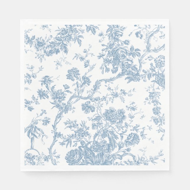 Servilleta De Papel Toile azul de Jouy Paper Napkin (Anverso)