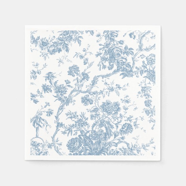 Servilleta De Papel Toile azul de Jouy Paper Napkin (Anverso)