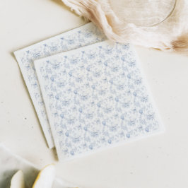 Servilleta De Papel Toile De Jouy Bear Blue Baby Shower