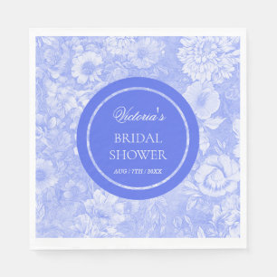 Servilleta De Papel Toile Floral Elegante Ducha de Novia 