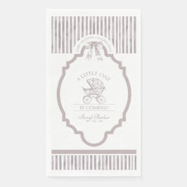 Servilleta De Papel Toile Neutral De Jouy Baby Shower Napkin