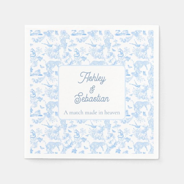 Servilleta De Papel Toile Preppy Jungle Chinoiserie (Anverso)