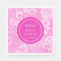 Toile Rosa Floral Elegante Ducha de Novia