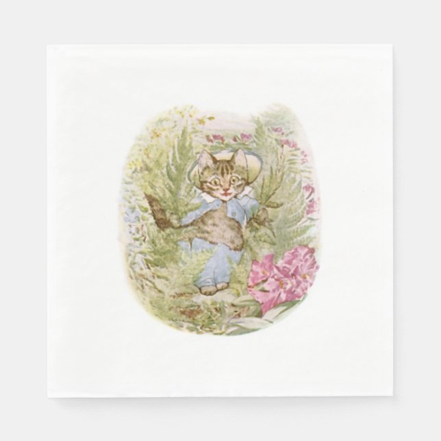 Servilleta De Papel Tom Kitten (Ilustracion de gato lindo) Beatrix Pot (Anverso)