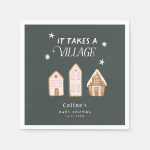 Servilleta De Papel Toma una casa de jengibre Village Girl Baby Shower
