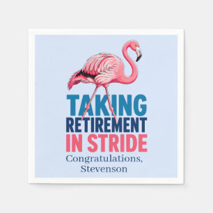 Servilleta De Papel Tomando la jubilación con calma Flamingo divertido