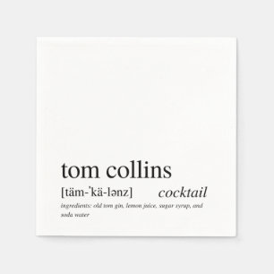 Servilleta De Papel Tomás Collins cita moderna Típografía negra có