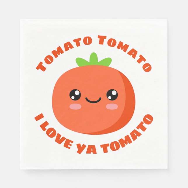 Servilleta De Papel Tomate tomate te amo tomate (Anverso)