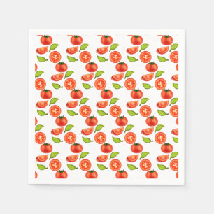 Servilleta De Papel Tomates Y Leafas De Oregano