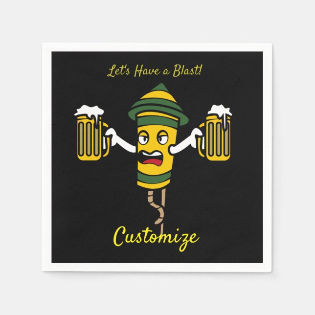 Servilleta De Papel Tomemos una espuma de espanto (Anverso)