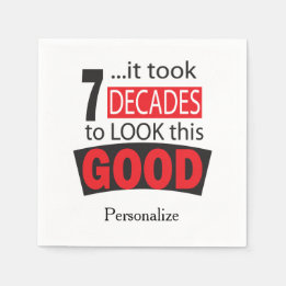 Servilleta De Papel Tomó 7 Décadas lucir así de bien| 70 cumpleaños