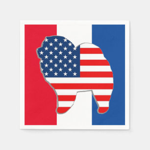 SERVILLETA DE PAPEL TONOS BLANCOS ROJOS Y CHOW