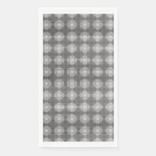 Servilleta De Papel Tonos de encaje gris y blanco