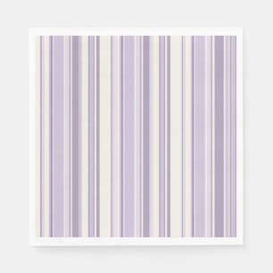 Servilleta De Papel Tonos de lavanda Suaves rayas de marfil