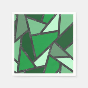 Servilleta De Papel Tonos de vidrio de color verde manchado