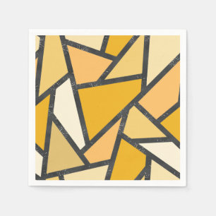 Servilleta De Papel Tonos de vidrio manchado amarillo