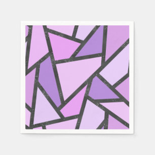 Servilleta De Papel Tonos de vidrio manchado de lilas