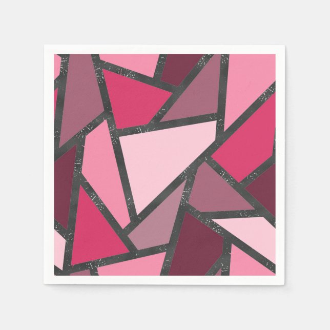 Servilleta De Papel Tonos de vidrio tintado rosa (Anverso)