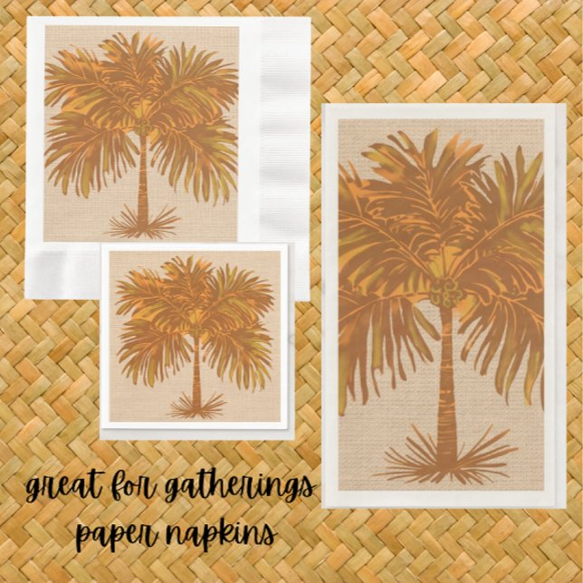 Servilleta De Papel Tonos Terrestres Tropicales Isla de las Palmeras D (Easy care paper napkins fo Thanksgiving this year!)
