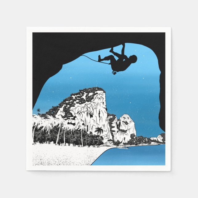 Servilleta De Papel Tonsai Beach Climbing Thailand (Anverso)