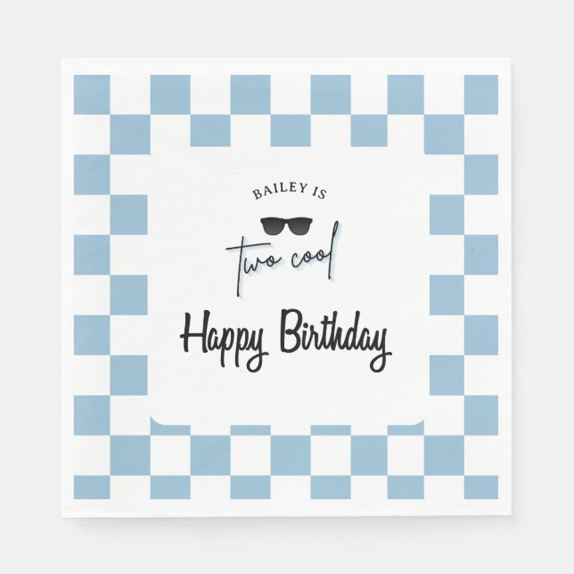 Servilleta De Papel Too Cool 2nd Birthday  (Anverso)