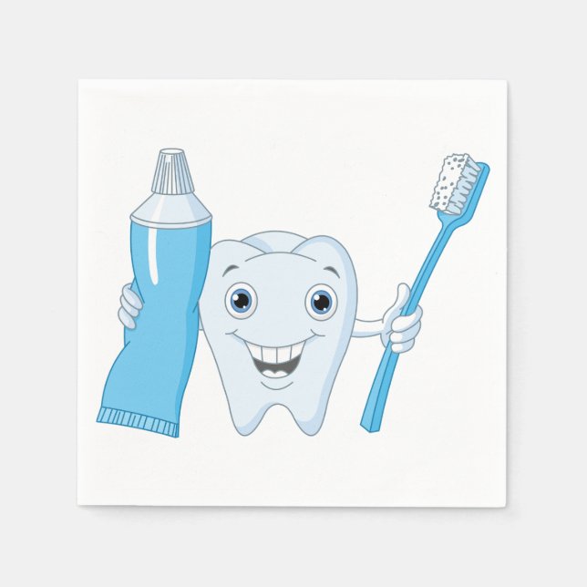 Servilleta De Papel Tooth Y Toothescobillas (Anverso)