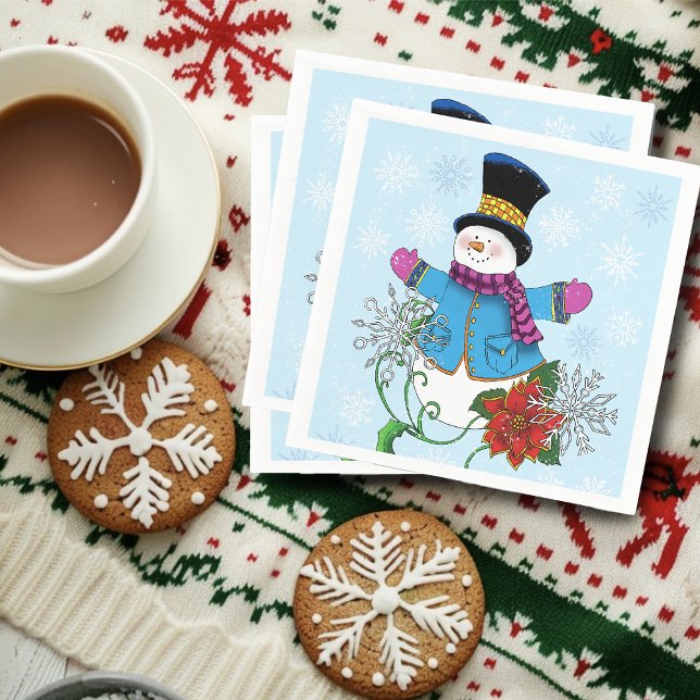 Servilleta De Papel Top Hat Snowman (Subido por el creador)