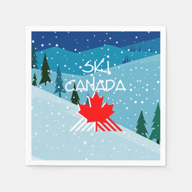 Servilleta De Papel TOP Ski Canada (Anverso)