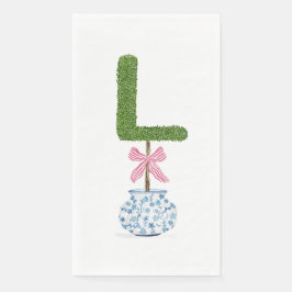 Servilleta De Papel Topiaria de letra L personalizada