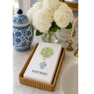 Servilleta De Papel Topiaria de limón personalizada de Palm Beach