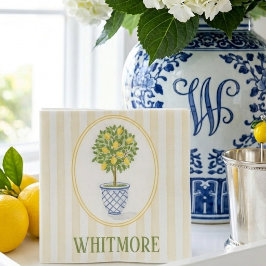 Servilleta De Papel Topiaria de limón personalizada de Palm Beach