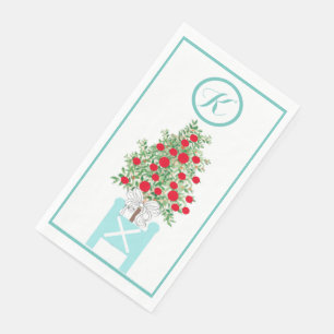 Servilleta De Papel Topiaria de naranjo de Navidad Chinoiserie 