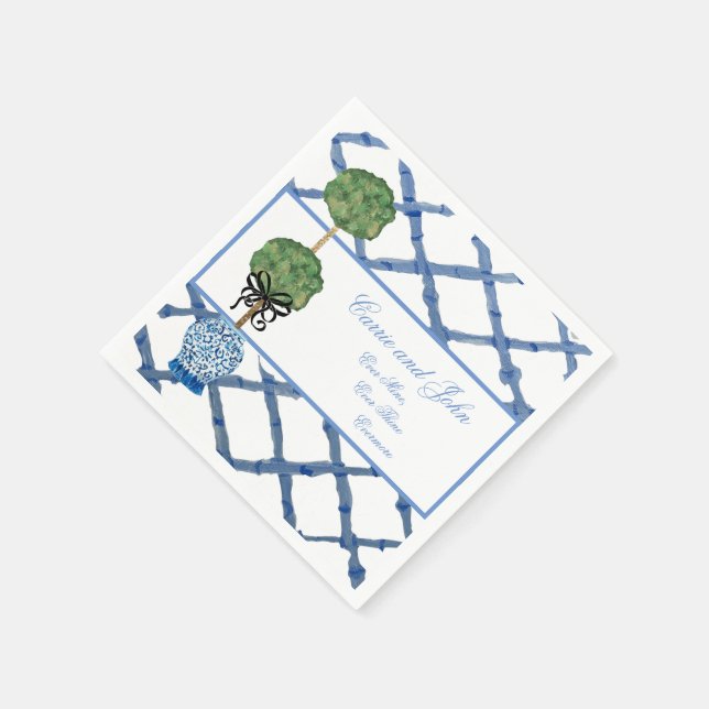 Servilleta De Papel Topiary Chinoiserie Ginger Jar Jars (Borde)