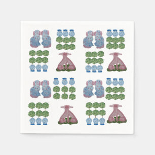 Servilleta De Papel Topiary Staffordshire Dogs Ginger Jar