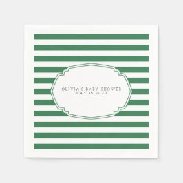 Servilleta De Papel Toque verde para la ducha de bebé