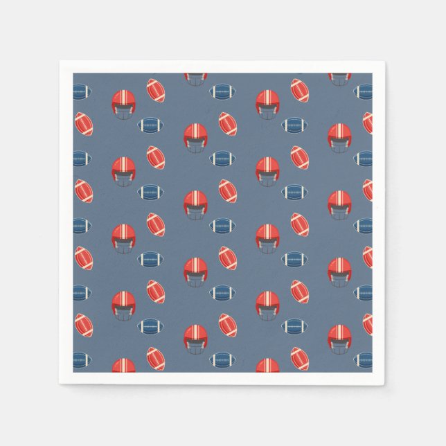 Servilleta De Papel Toques y dedos pequeños, ducha de bebé de fútbol (Anverso)