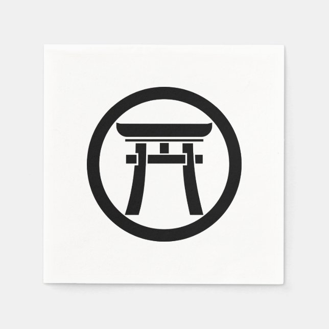 Servilleta De Papel Torii en un círculo (Anverso)