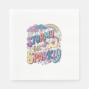 Servilleta De Papel Tormenta de unicornio pero diseño de mercancía cap