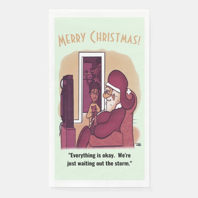 Servilleta De Papel Tormenta de vacaciones (Anverso)