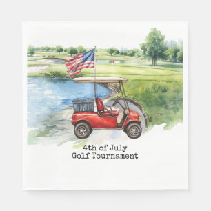 Servilleta De Papel Torneo de Golf del 4 de Julio