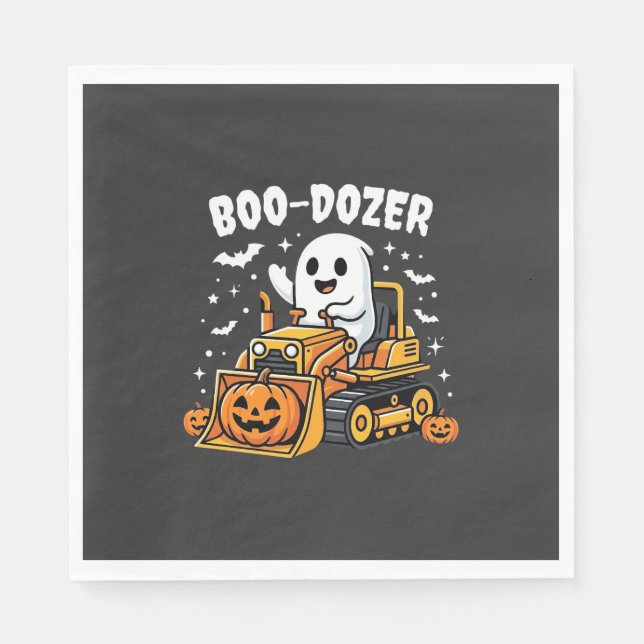 Servilleta De Papel Toro Dozer Fantasma de Halloween_1 (Anverso)