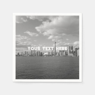 Servilleta De Papel Toronto Canadá Personalizado de cosecha negra y bl